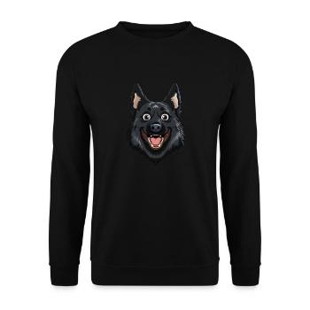 Schipperke | Cartoon Artwork - Unisex Sweatshirt - black - Front - Alina (178cm) & Michal (187cm)