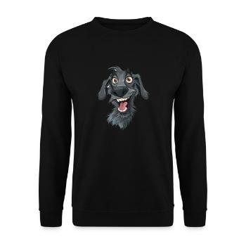 Lévrier écossais Illustration de dessin animé - Sweat-shirt Unisexe - noir - Devant - Alina (178cm) & Michal (187cm)