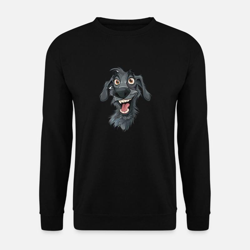 Scottish Deerhound Cartoon Artwork - Unisex Sweatshirt - black
