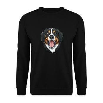 Mountain Dog | Greater Swiss Mountain dog - Unisex Sweatshirt - black - Front - Alina (178cm) & Michal (187cm)