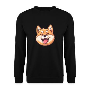 Shiba Inu | Illustration de dessin animé - Sweat-shirt Unisexe - noir - Devant - Alina (178cm) & Michal (187cm)