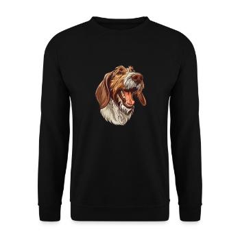 Spinone Italiano | Illustration de dessin animé - Sweat-shirt Unisexe - noir - Devant - Alina (178cm) & Michal (187cm)