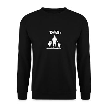 Dad² 2 Children White - Unisex Pullover - Schwarz - Vorne - Alina (178cm) & Michal (187cm)