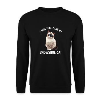 Chaton raquette Chat raquette - Sweat-shirt Unisexe - noir - Devant - Alina (178cm) & Michal (187cm)