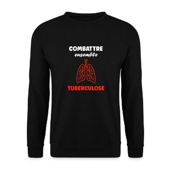 Sensibilisation à la tuberculose - Sweat-shirt Unisexe - noir - Devant - Alina (178cm) & Michal (187cm)