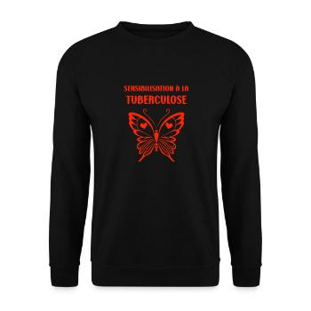 Sensibilisation à la tuberculose - Sweat-shirt Unisexe - noir - Devant - Alina (178cm) & Michal (187cm)