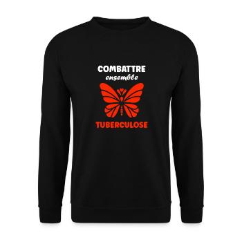 Sensibilisation à la tuberculose - Sweat-shirt Unisexe - noir - Devant - Alina (178cm) & Michal (187cm)