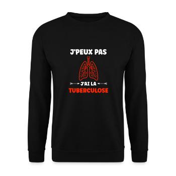 Sensibilisation à la tuberculose - Sweat-shirt Unisexe - noir - Devant - Alina (178cm) & Michal (187cm)