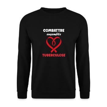 Sensibilisation à la tuberculose - Sweat-shirt Unisexe - noir - Devant - Alina (178cm) & Michal (187cm)