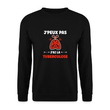 Sensibilisation à la tuberculose - Sweat-shirt Unisexe - noir - Devant - Alina (178cm) & Michal (187cm)