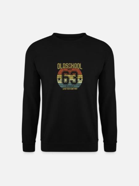 August 1963 - Geburtstag im August Oldschool - Unisex Pullover - Schwarz