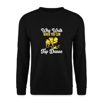 Professeur de claquettes Danseuse de claquettes Claquettes - Sweat-shirt Unisexe - noir - Devant - Alina (178cm) & Michal (187cm)