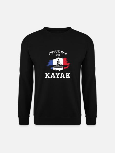 Ich kann nicht Kajak Kajakfahrer Kanu Paddel - Unisex Pullover - Schwarz