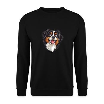 Tibetan Spaniel | Tibetan spaniel | Cartoon Artwork - Unisex Sweatshirt - black - Front - Alina (178cm) & Michal (187cm)