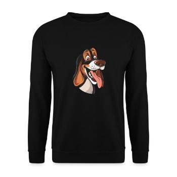 Tiroler Bracke Tyroler | Bracke Tyrolean Hound - Unisex Pullover - Schwarz - Vorne - Alina (178cm) & Michal (187cm)