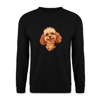 Toy Poodle | Toy Poodle | Cartoon Artwork - Unisex Sweatshirt - black - Front - Alina (178cm) & Michal (187cm)
