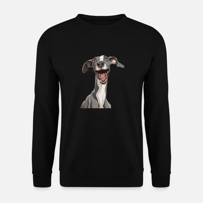 Whippet | Cartoon Artwork - Unisex Sweatshirt - black