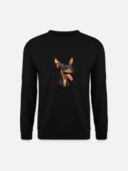 Zwergpinscher | Miniature Pinscher | Cartoon - Unisex Pullover - Schwarz