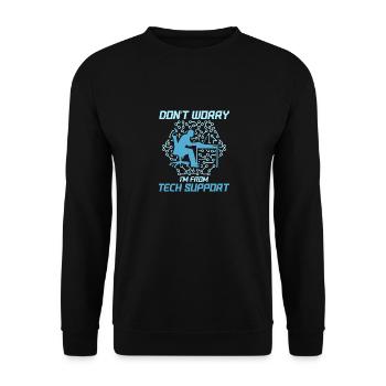 From Now On Call Me Tech Wizard Tech Support Compu - Unisex Sweatshirt - black - Front - Alina (178cm) & Michal (187cm)