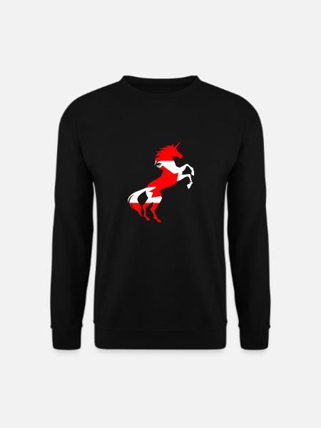 Einhorn Kanada Flagge Shirt Magisches Einhorn Kanadisch - Unisex Pullover - Schwarz