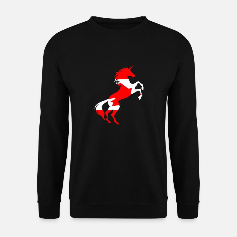Einhorn Kanada Flagge Shirt Magisches Einhorn Kanadisch - Unisex Pullover - Schwarz