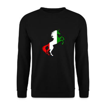 Licorne Hongrie Drapeau T-Shirt Licorne Magique Humour - Sweat-shirt Unisexe - noir - Devant - Alina (178cm) & Michal (187cm)
