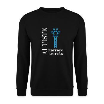sensibilisation à l'autisme autiste - Sweat-shirt Unisexe - noir - Devant - Alina (178cm) & Michal (187cm)