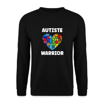 sensibilisation a l'autisme autiste - Sweat-shirt Unisexe - noir - Devant - Alina (178cm) & Michal (187cm)