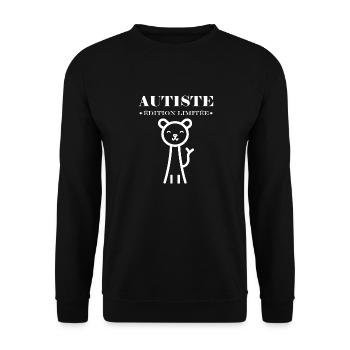 sensibilisation a l'autisme autiste - Sweat-shirt Unisexe - noir - Devant - Alina (178cm) & Michal (187cm)