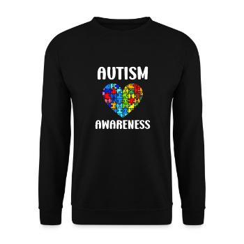 sensibilisation a l'autisme autiste - Sweat-shirt Unisexe - noir - Devant - Alina (178cm) & Michal (187cm)