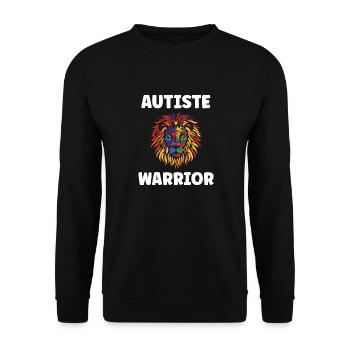 sensibilisation a l'autisme autiste - Sweat-shirt Unisexe - noir - Devant - Alina (178cm) & Michal (187cm)