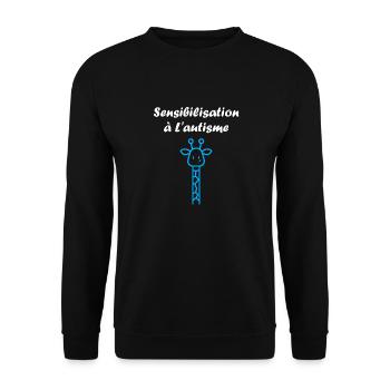 sensibilisation à l'autisme autiste - Sweat-shirt Unisexe - noir - Devant - Alina (178cm) & Michal (187cm)