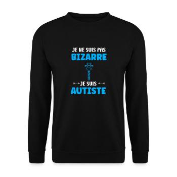 sensibilisation à l'autisme autiste - Sweat-shirt Unisexe - noir - Devant - Alina (178cm) & Michal (187cm)