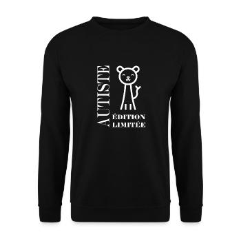 sensibilisation a l'autisme autiste - Sweat-shirt Unisexe - noir - Devant - Alina (178cm) & Michal (187cm)