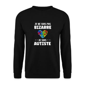 sensibilisation a l'autisme autiste - Sweat-shirt Unisexe - noir - Devant - Alina (178cm) & Michal (187cm)