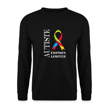 sensibilisation a l'autisme autiste - Sweat-shirt Unisexe - noir - Devant - Alina (178cm) & Michal (187cm)