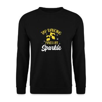 Professeur de claquettes Danseuse de claquettes Claquettes - Sweat-shirt Unisexe - noir - Devant - Alina (178cm) & Michal (187cm)