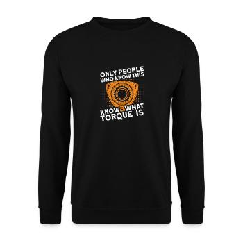 Rotary Wankel Motor Torque Car Engineering Tuning - Unisex Sweatshirt - black - Front - Alina (178cm) & Michal (187cm)
