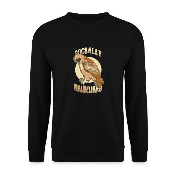 Falcon: Socially Awkward - Unisex Sweatshirt - black - Front - Alina (178cm) & Michal (187cm)
