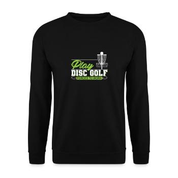 Play Disc Golf - Unisex Sweatshirt - black - Front - Alina (178cm) & Michal (187cm)