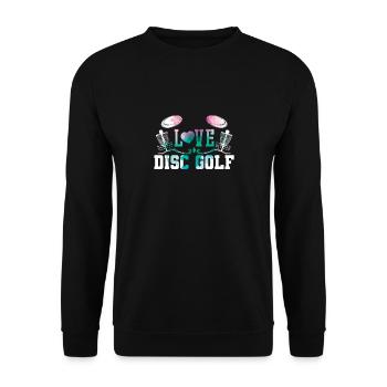 Disc Golf d’amour - Sweat-shirt Unisexe - noir - Devant - Alina (178cm) & Michal (187cm)