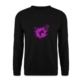 Splash Parkour TShirt - Unisex Pullover - Schwarz - Vorne - Alina (178cm) & Michal (187cm)