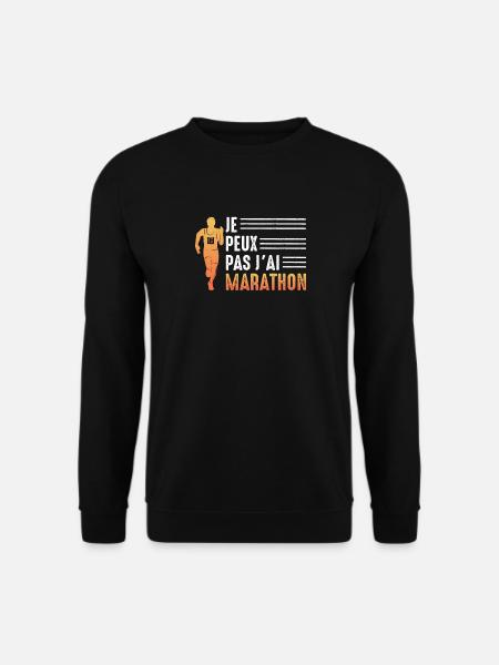 Ich kann nicht Marathonläufer - Unisex Pullover - Schwarz