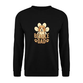 Beagle Dad Dog Owner Puppy Beagles - Unisex Sweatshirt - black - Front - Alina (178cm) & Michal (187cm)