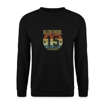 Décembre 2015 - Anniversaire en décembre Oldschool - Sweat-shirt Unisexe - noir - Devant - Alina (178cm) & Michal (187cm)