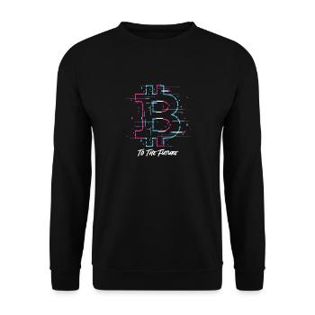 Bitcoin To The Future Bitcoin Btc Crypto Currency - Unisex Sweatshirt - black - Front - Alina (178cm) & Michal (187cm)