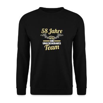 Marriage Angel Wedding 58 Years Married Wedding - Unisex Sweatshirt - black - Front - Alina (178cm) & Michal (187cm)