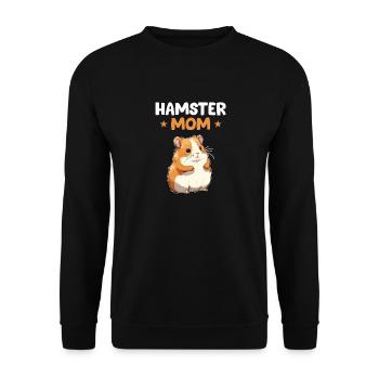 Hamster Mama Hammy Frauen Mädchen - Unisex Pullover - Schwarz - Vorne - Alina (178cm) & Michal (187cm)