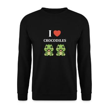 Humour Crocodile - Sweat-shirt Unisexe - noir - Devant - Alina (178cm) & Michal (187cm)