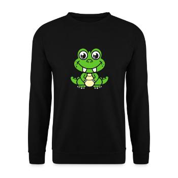 Crocodile - Sweat-shirt Unisexe - noir - Devant - Alina (178cm) & Michal (187cm)